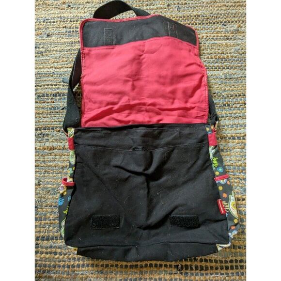 Vtg Unionbay Sugar Skull Book Bag Tote Day Of The Dead Dia De Muertos Goth Blue - Picture 7 of 15